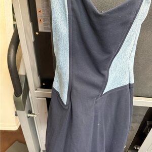 Recollections Strapless Denim and Navy Dress